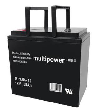 multipower-mp® AGM Bleiakkumulator MPL55-12 12V 55Ah Longlife (10 Jahre)
